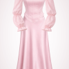 maxi skirt+corset+sleeves pink product maxi skirt+corset+sleeves pink product