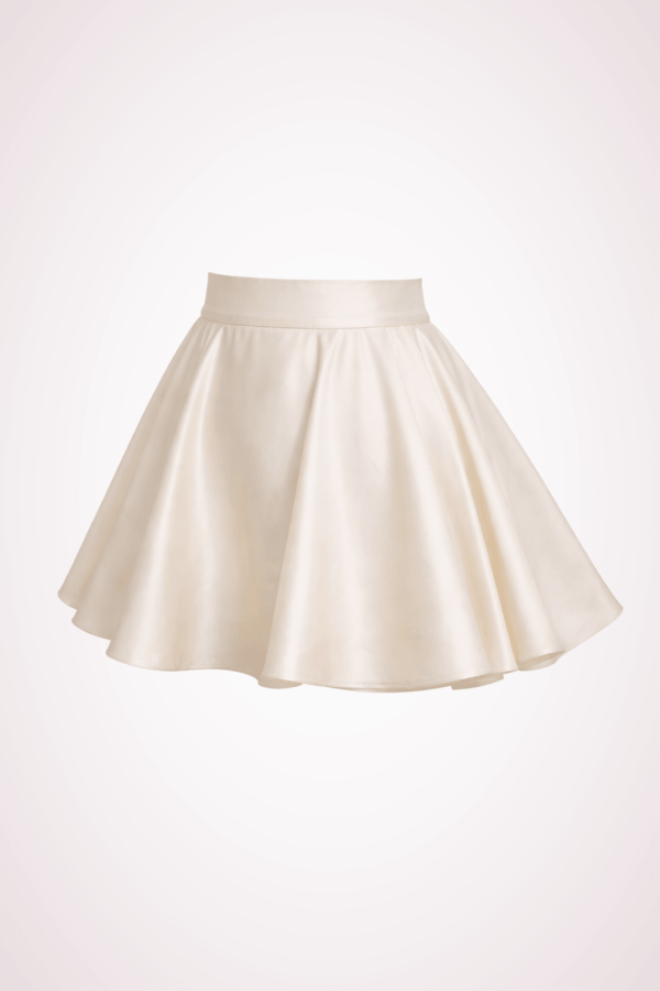 satin mini skirt cream satin mini skirt cream